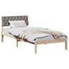 vidaXL Bed frame Brown and taupe 90 x 190 cm Solid pine wood