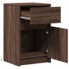 vidaXL Bedside Cabinet with LED Lights Brown Oak Engineered Wood