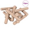 vidaXL Wooden Dowels 12 pcs Brown &Oslash; 6 x 40 mm Solid wood