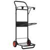vidaXL Saddle Trolley Foldable Black Steel