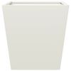 vidaXL Garden Planters White 2 pcs 40x40x40 cm Steel