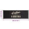 vidaXL Kitchen Rug Washable Coffee Text 60x180 cm Velvet