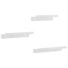 vidaXL Wall Shelves 3 pcs Silver Stainless Steel