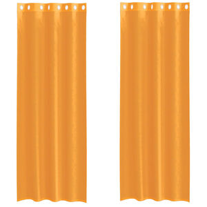 vidaXL Voile Curtains with Grommets 2 pcs Orange 140x260 cm
