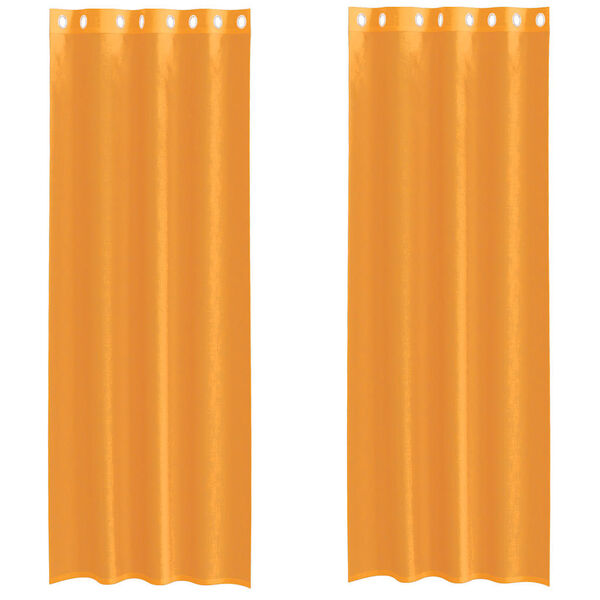 vidaXL Voile Curtains with Grommets 2 pcs Orange 140x260 cm