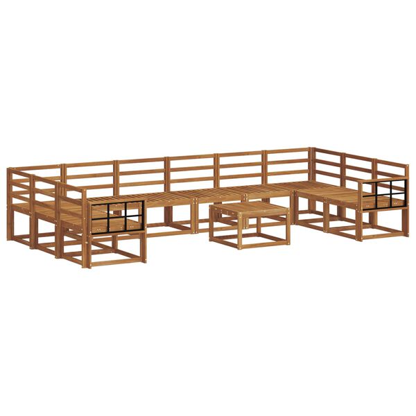 vidaXL Outdoor Sofa Set 11 pcs Natural Solid Acacia Wood