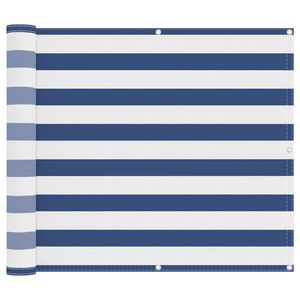 vidaXL Balcony Screen Blue and White 100 x 200 cm Oxford Fabric