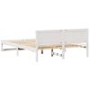 vidaXL Bed Frame with Headboard White 150 x 200 cm Solid Pine Wood