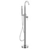 vidaXL Freestanding Bathtub and Faucet 220 L 118.5 cm Silver