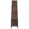 vidaXL Bookcase Brown Oak 122x30x132 cm Engineered Wood and Metal