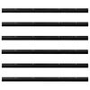 vidaXL Screw-on Door Brush Seals 6 pcs Black 100 cm Aluminium Alloy