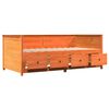 vidaXL Day Bed without Mattress Wax Brown 100x200 cm Solid Wood Pine