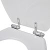 vidaXL Toilet Seats with Soft Close Lids 2 pcs MDF White