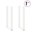 vidaXL Console Table Legs U-Shaped 2 pcs White 38x(72-73) cm Steel