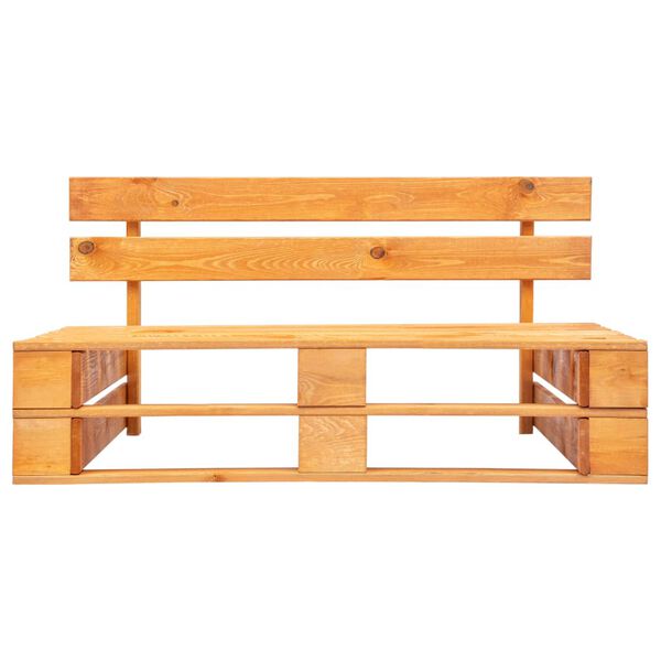 vidaXL Garden Pallet Bench Wood Honey Brown