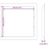 vidaXL Access Panels 2 pcs White 20 x 20 cm ABS Plastic