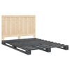 vidaXL Bed Frame without Mattress Grey 140x200 cm Solid Wood Pine
