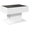 vidaXL Coffee Table with LED White 70x50x45 cm Engineered Wood