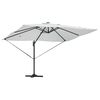 vidaXL Umbrella Manual Sand 352 x 251 x 265 cm Polyester and Aluminium