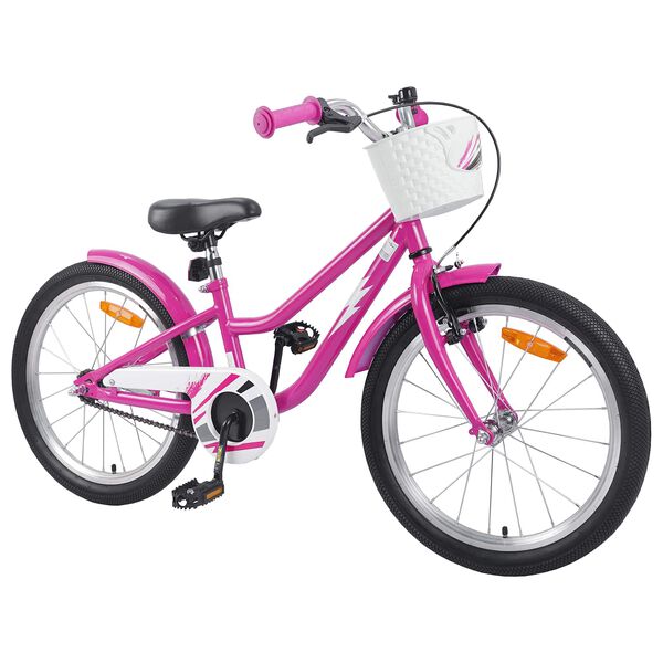 vidaXL Kids Bike 18'' for 5-7 Years Old Dark Pink