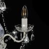 vidaXL Chandelier with Beads White Round 3 x E14