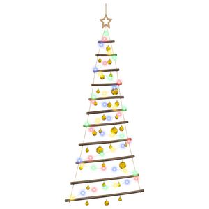 vidaXL Hanging Christmas Tree with Baubles 150 cm 80 LEDs Multicolour