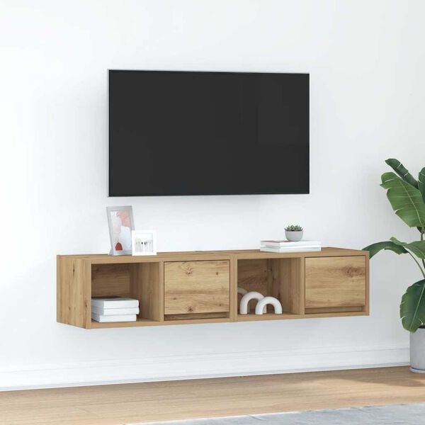 vidaXL TV Cabinets 2 pcs Artisan Oak 60x31x25.5 cm Engineered Wood