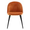 Venture Home Dining Chairs 2 pcs Velvet Velvet Black and Rusty Orange