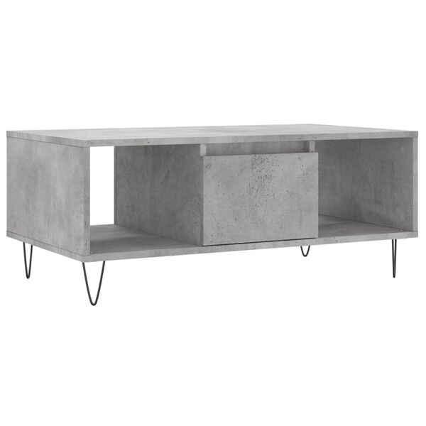 vidaXL Coffee Table Concrete Grey 90x50x36.5 cm Engineered Wood