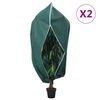 vidaXL Plant Fleece Covers with Zip 2 pcs 70 g/m&sup2; 1x1.55 m