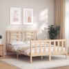 vidaXL Bed Frame without Mattress Small Double Solid Wood Pine