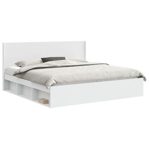 vidaXL Bed Frame with Storage and Headboard 2 pcs Engineered Wood