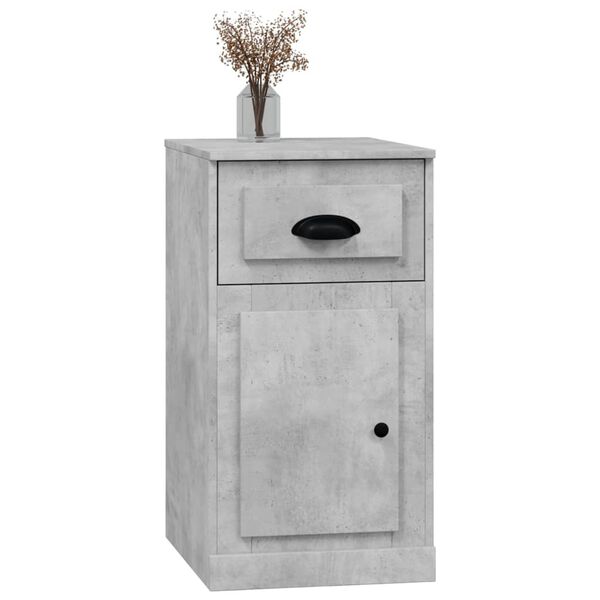 vidaXL Side Cabinet with Drawer Concrete Grey 40x50x75 cm Engineered Wood