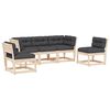 vidaXL 5 Piece Garden Sofa Set with Cushions Solid Wood Pine
