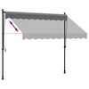 vidaXL Retractable Awning Anthracite 250x150 cm Fabric and Steel