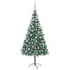 vidaXL Artificial Christmas Tree with Stand Green 210 cm PVC and Steel