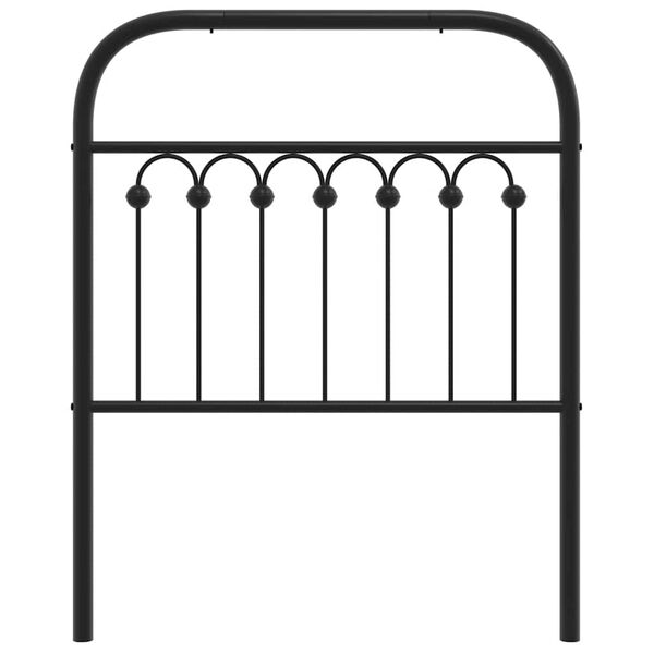 vidaXL Metal Replace Headboard Black 75 cm