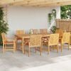 vidaXL Dining Chair 8 pcs Natural 62.5 x 59 x 89 cm Solid Acacia Wood