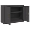 vidaXL Storage Cabinet Black 90 x 40 x 70 cm Steel