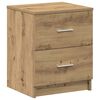 vidaXL Bedside Cabinet with 2 Drawers Artisan Oak 40x36x50 cm