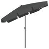 vidaXL Beach Parasol Anthracite 200x125 cm