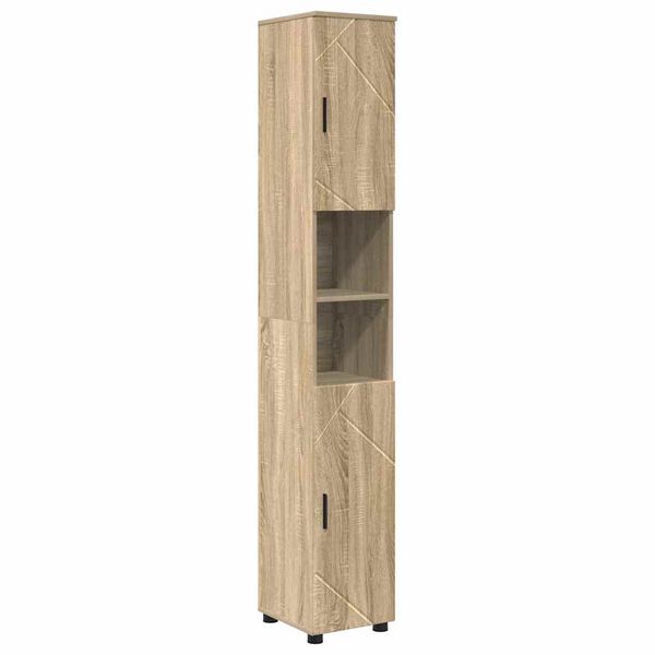 vidaXL Bathroom Cabinet with Storage Sonoma Oak 30 x 35 x 192 cm