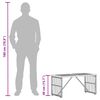 vidaXL Outdoor Table Black 80 x 40 x 40 cm Steel and Poly Rattan