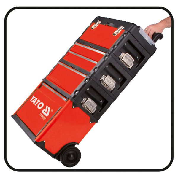 YATO Trolley Tool Box with 3 Drawers 52x32x72 cm