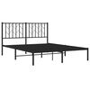 vidaXL Metal Bed Frame without Mattress with Headboard Black 140x190cm