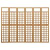 vidaXL 6-Panel Room Divider/Trellis Solid Fir Wood 242.5x180 cm