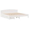 vidaXL Bed Frame without Mattress White 180x200 cm Super King Solid Wood Pine