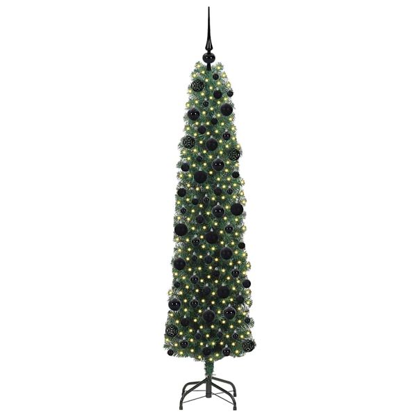 vidaXL Artificial Christmas Tree with 300 LEDs with Stand Green 180 cm