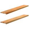 vidaXL Window Sills 2 pcs Light Brown 160x30x2 cm Solid Wood Oak