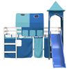 vidaXL Kids' Loft Bed with Tower without Mattress Blue 90x190 cm Single